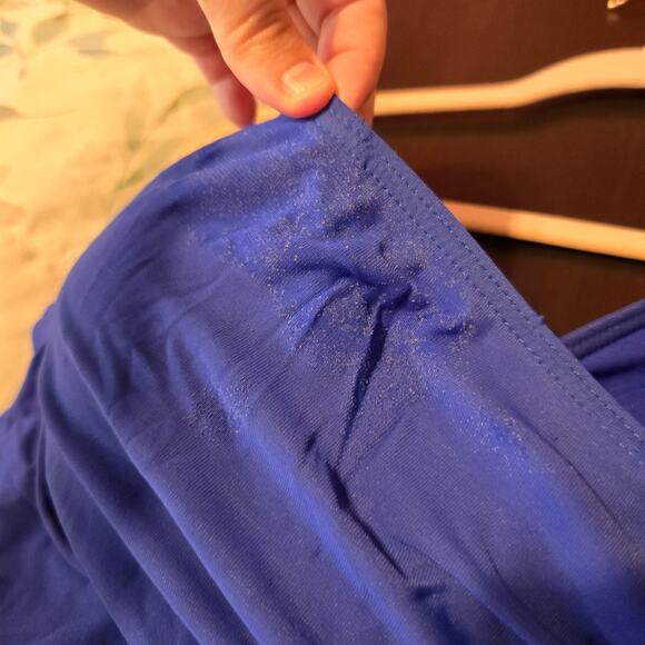 Miraclesuit Ruched Blue Shapewear Swimsuit with Sequins - Picture 8 of 8